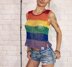 LGBT flag unisex tank top