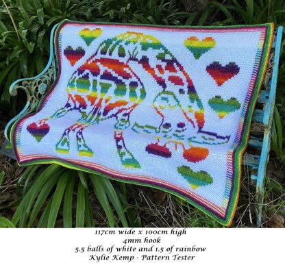 Giraffe LovePrints Blanket Overlay Mosaic Crochet Pattern