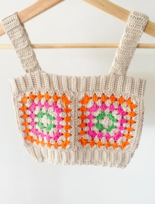 Belinda granny square crop top