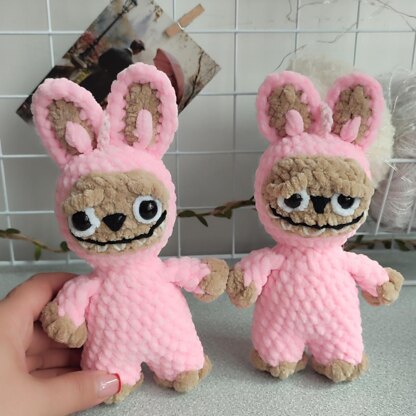 Smiling Bunny, Labubu Crochet