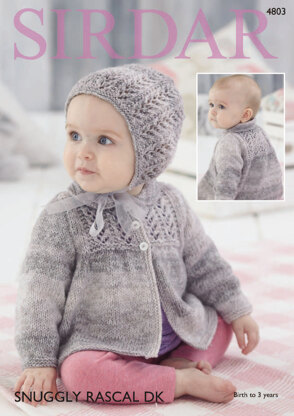 Jacket and Bonnet in Sirdar Snuggly Rascal DK - 4803 - Downloadable PDF
