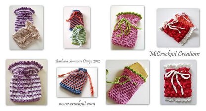 Crochet Gift Bag CHECKS