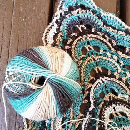 Wool shawl in colourways