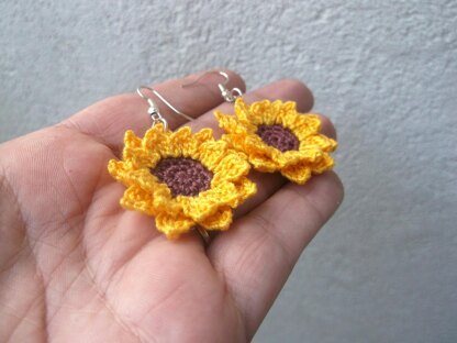 Sunflower earrings