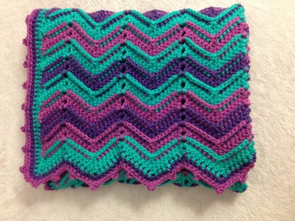 Ridged Chevron Butterfly Blanket