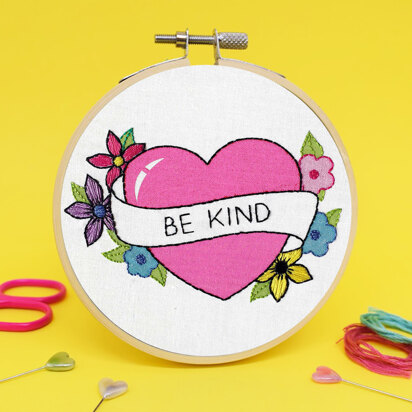 The Make Arcade Be Kind Embroidery Kit - 4 Inch