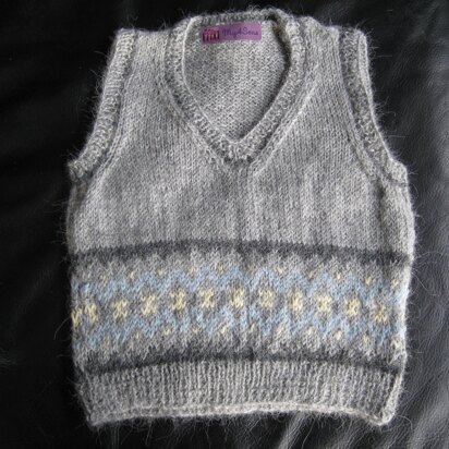 Vests - lovely fairisle designs in 4ply