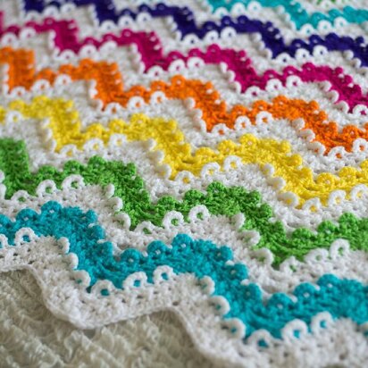 Loop the Loop Chevron Afghan