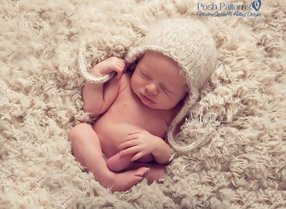 Earflap Baby Hat Knitting Pattern PDF 144