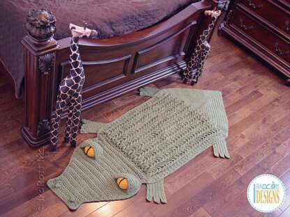 Snappy Simon the Crocodile Rug