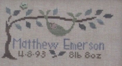 Bent Creek Peapod Baby Sampler - BC1159 -  Leaflet