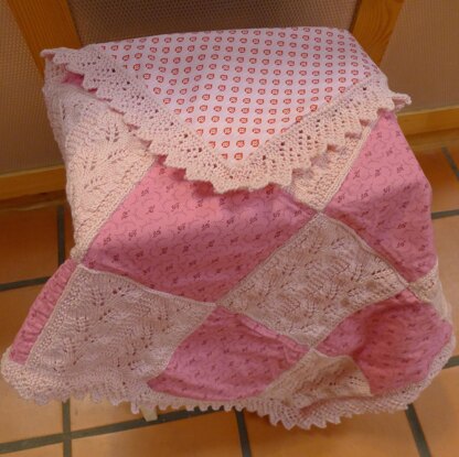 Vintage Style Knitted Patchwork quilt