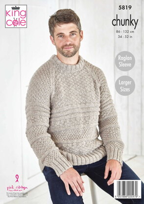 Sweaters Knitted in King Cole Big Value Chunky - 5819 - Downloadable PDF