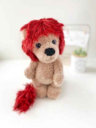 Сute plush lion