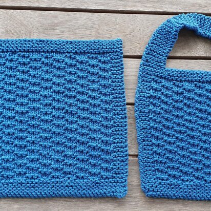 Leigh - 8ply textured bib and cloth set