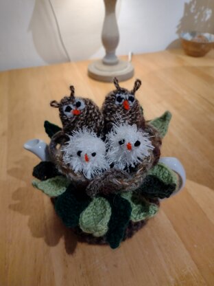 Multi-generational owl tea cosy