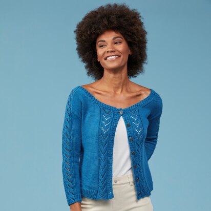 Bellevue Cardigan - Knitting Pattern for Women in Tahki Yarns Coronado by Tahki Yarns