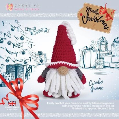 Creative World of Crafts Knitty Critters Zwerg Weihnachten Amigurumi Häkelset - 40 cm