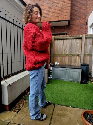 Giant love heart sweater