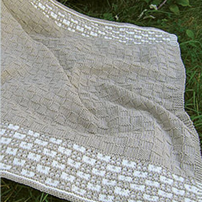 Gingham Baby Blanket in Knit One Crochet Too Dungarease - 1878 - Downloadable PDF
