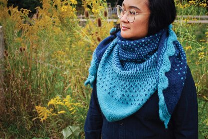 Mountain Range Hooded Shawl