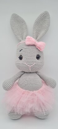 Ballerina Bunny and Boy Bunny with Overalls Crochet Pattern