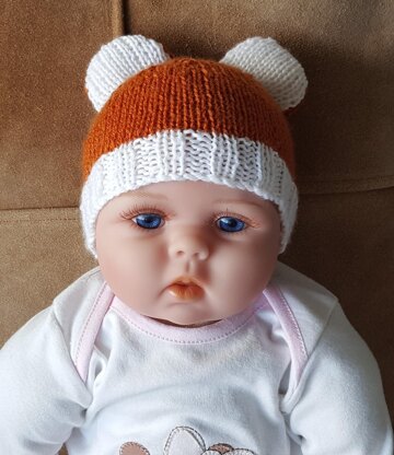 Sunny - baby beanie with bear or cat ears