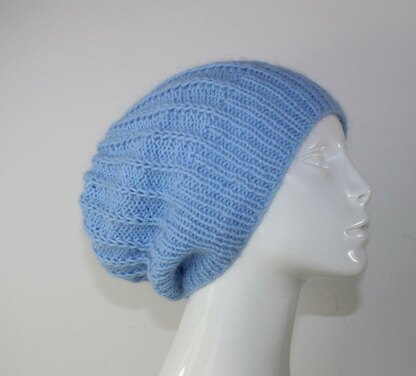 Fluffy Fishermans Rib Slouch Hat