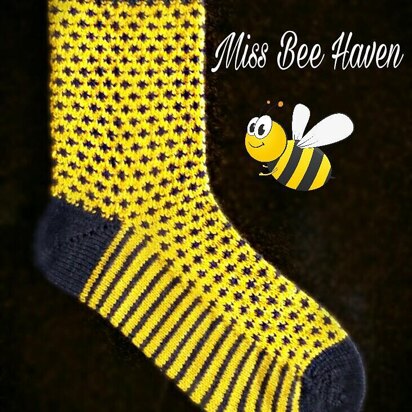 Miss Bee Haven Socks - knitting pattern
