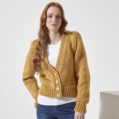 Cardigan & Waistcoat knitted in King Cole Celestial Super Chunky - Ladies - P6065 - Leaflet