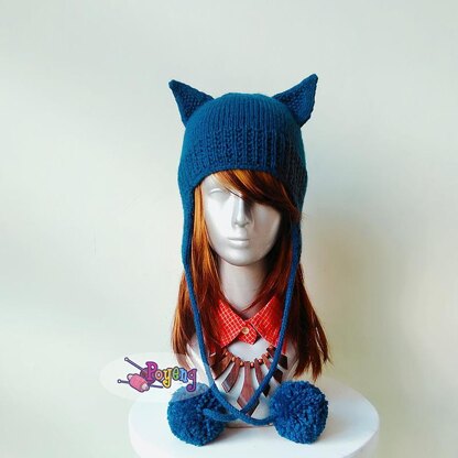 Ear Flap Hat 100% Quilted Wool Made in Ireland