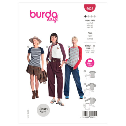 Burda Style Easy Top B6028 - Paper Pattern, Size 34 - 48