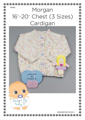 Morgan simple baby knitting pattern 3 sizes 0-12mths