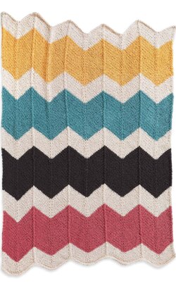 Bayview Blanket - Knitting Pattern For Home in Tahki Yarns Hatteras by Tahki Yarns