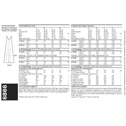 New Look Misses' Dresses 6866 - Paper Pattern, Size A (S,M,L,XL)