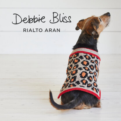 Leopard Pooch - Dog Coat Knitting Pattern For Pets in Debbie Bliss Rialto Aran by Debbie Bliss