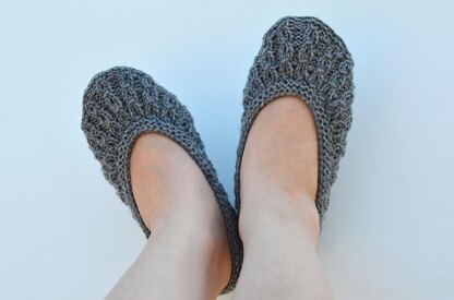 Mock Cables Adult Slippers