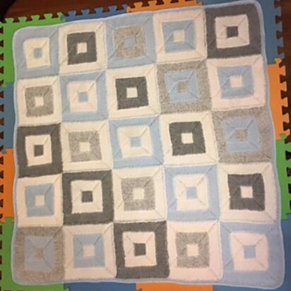 10-Stitch Squares Baby Blanket