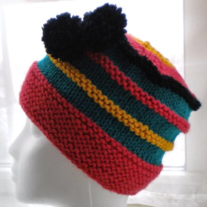 Scrap Yarn Hat - knitting pattern
