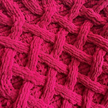 Extra-Chunky Cable Lattice Blanket