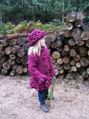 "Woodland Berry" Child's Sweater & Brimmed hat