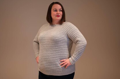 Classic Crochet Raglan Pullover