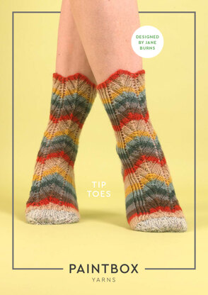 Tip Toes Socks - Free Socks Knitting Pattern in Paintbox Yarns Socks