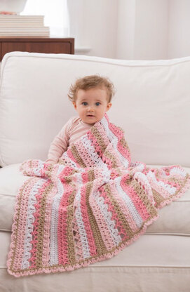 Be My Baby Blanket in Red Heart Creme de la Creme - LW4856 - Downloadable PDF