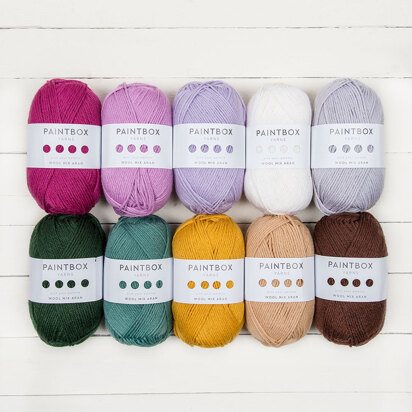 Paintbox Yarns Wool Mix Aran 10 Ball Color Pack