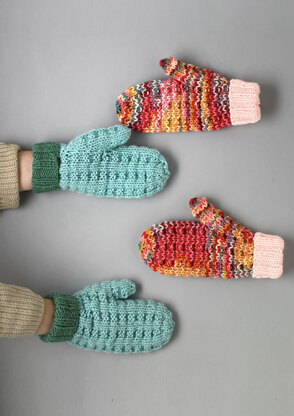 Mighty Fine Mittens - Free Gloves Knitting Pattern for Women in Paintbox Yarns Simply Chunky & Chunky Potts by Paintbox Yarns