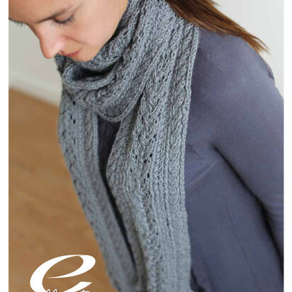 Cable Scarf in Ella Rae Cozy Alpaca - ER11-01 - Downloadable PDF