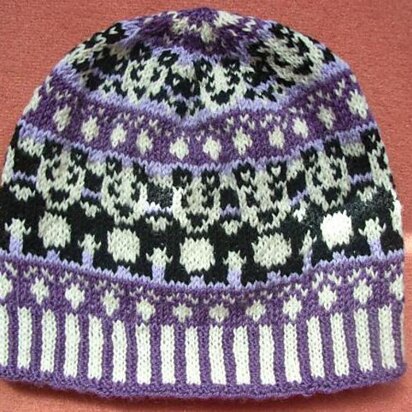 Panda beanie - knitting pattern