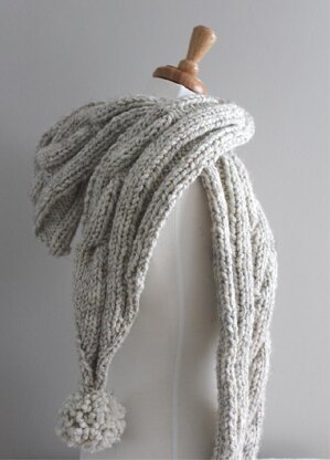 Cable Hooded Scarf