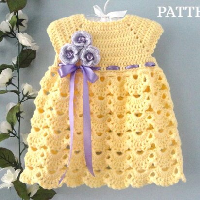 Dress Baby Girl Newborn Outfit Crochet PATTERN